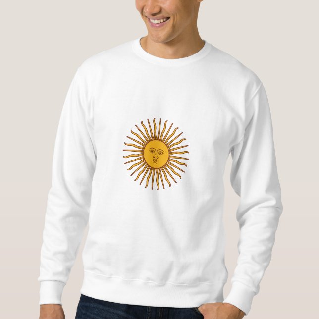 Moletom Sun dourado da camisola da bandeira de maio (Frente)