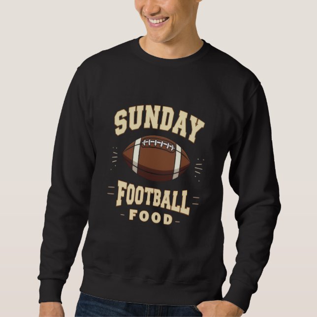 Moletom Sunday Football Food Vintage Sweatshirt (Frente)
