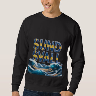 Moletom Sundsvall Camisola Gráfica Artística de Ondas do O