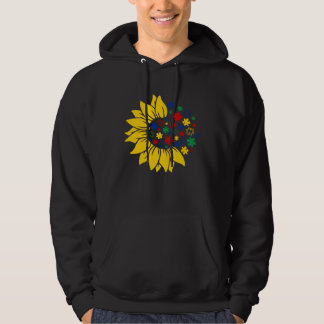 Moletom Sunflower Autism Awareness Be Kind Puzzle Mom Supp