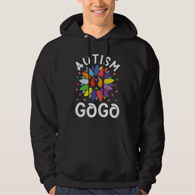 Moletom Sunflower Autism Awareness Day Matching Family Aut (Frente)