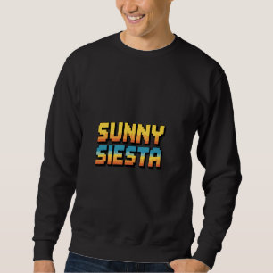 Moletom Sunny Siesta Retro Pixel Art Summer Leisure