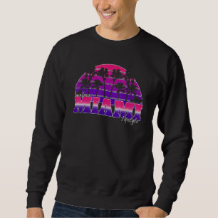 Moletom Sunset Vintage Palm Tree Graphic Sunshine Miami