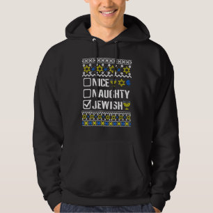 Moletom Suor judeu e travesso Hanukkah Chanukah