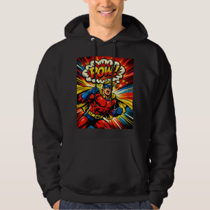 Moletom Super-herói Retro POW! Arte Pop de Quadrinhos