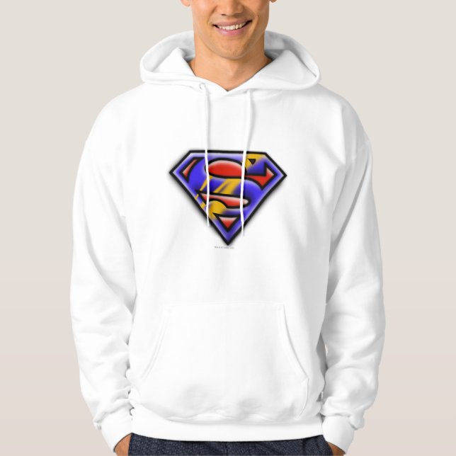 Moletom Superman S-Shield | Logotipo púrpura de pincel (Frente)
