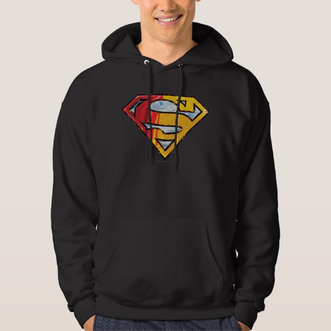 Moletom Superman S-Shield | Logotipo vermelho e laranja (Frente)