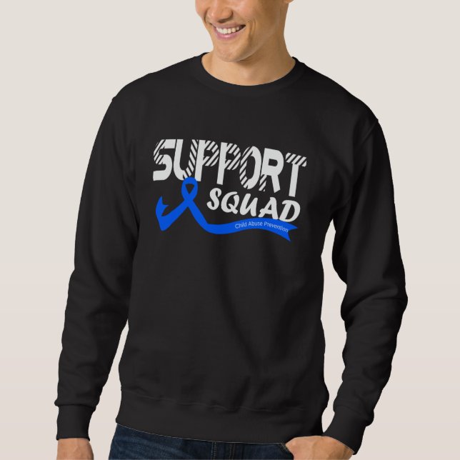 Moletom Support Squad Child Abuse Prevention Awareness Rib (Frente)
