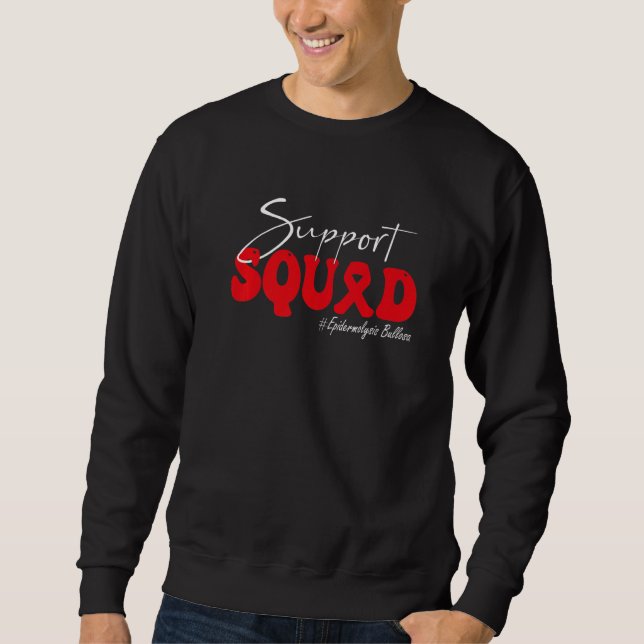 Moletom Support Squad Epidermolysis Bullosa Awareness Red  (Frente)
