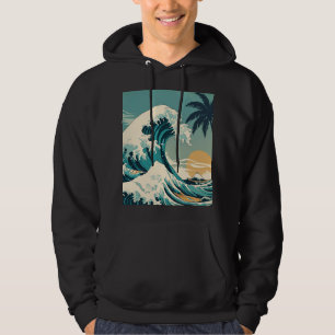 Moletom Surf para cima retro Wave Design Classic Californi