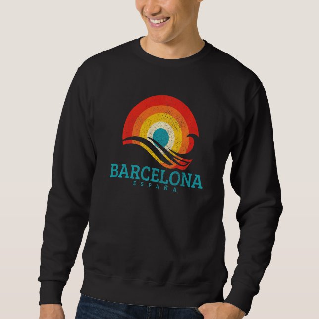 Moletom Surfe de Ondas de Espanha de Barcelona Espana (Frente)