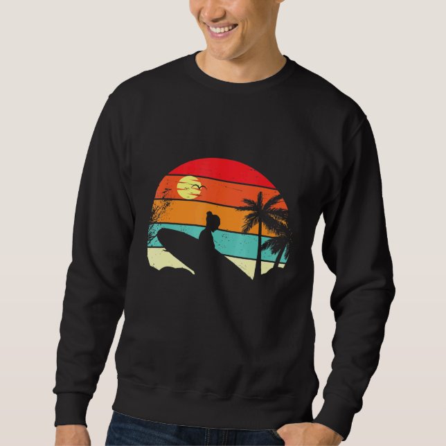 Moletom Surfer Surfer Surfer Sunset Palm Tree - Surf 1 (Frente)