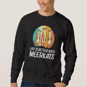 Moletom Suricata Para Homens Mulheres Retrô Vida Selvagem