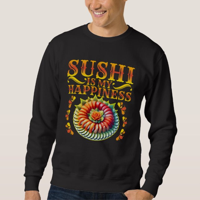 Moletom sushi é minha felicidade (Frente)
