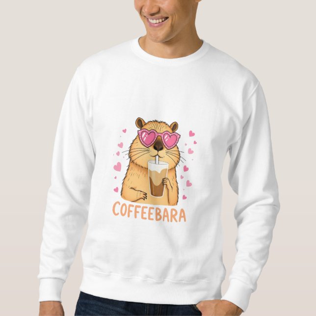 Moletom Süßes Capybara mag Kaffee Coffeebara (Frente)