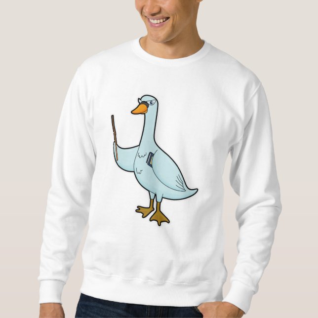 Moletom Swan como professor com livro e ponteiro (Frente)