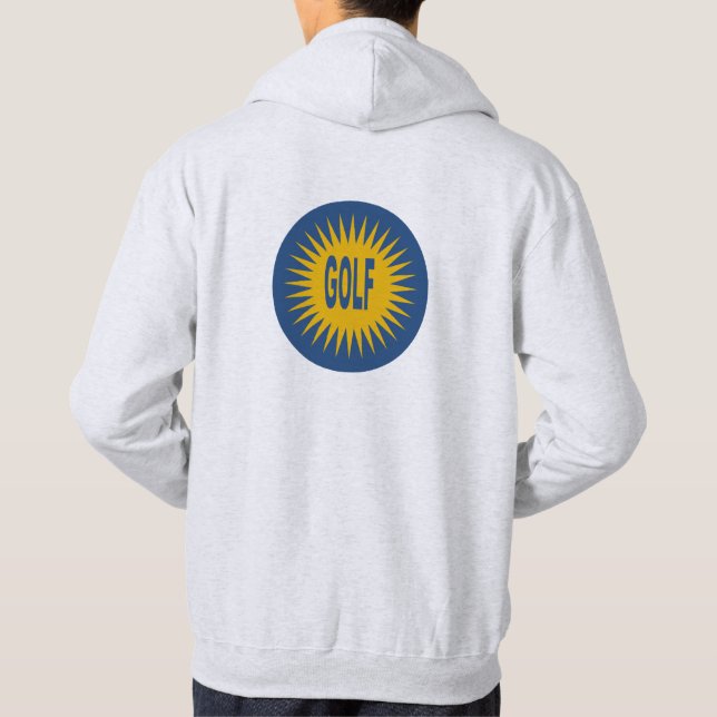 Moletom Sweat à capuche cendre dos homme  SOLEIL  GOLF (Verso)