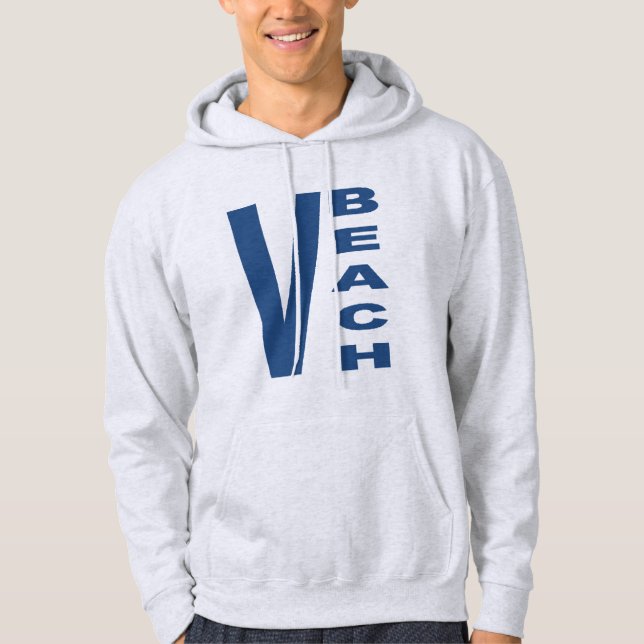 Moletom Sweat à capuche cendre pour homme VIRGINIA BEACH (Frente)