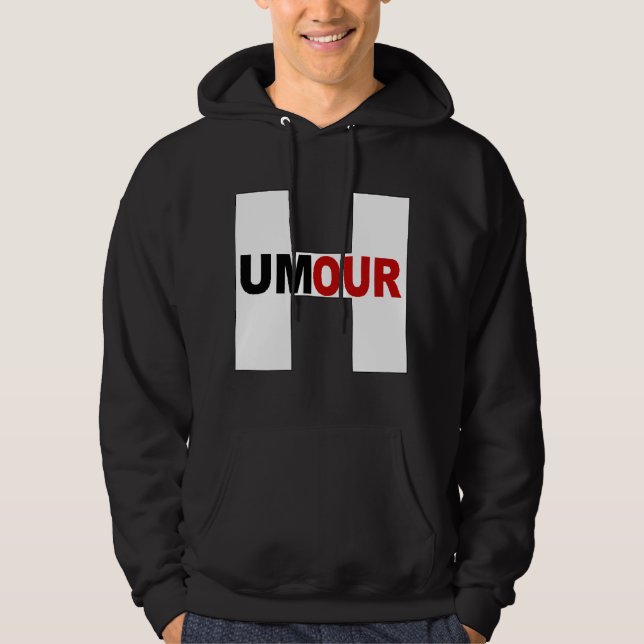 Moletom Sweat à capuche noir Homme DESIGN HUMOUR (Frente)