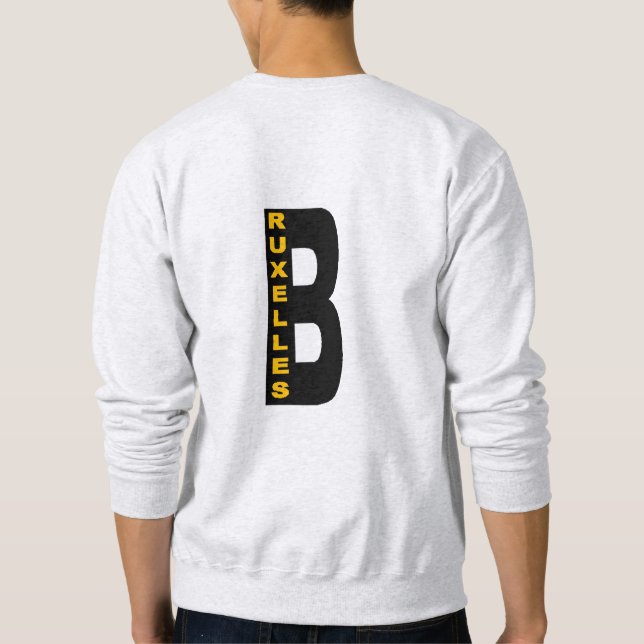 Moletom Sweat-shirt cendre DOS homme BRUXELLES (Verso)