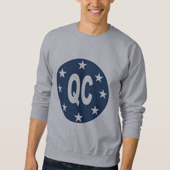 Moletom Sweat shirt gris  DESIGN QUEBEC (Frente)