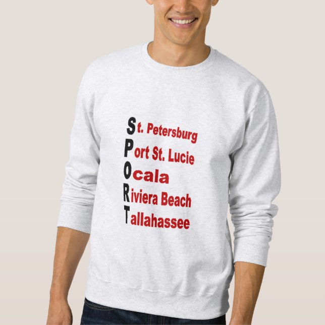 Moletom Sweat shirt grise homme  SPORT  FLORIDA  (Frente)