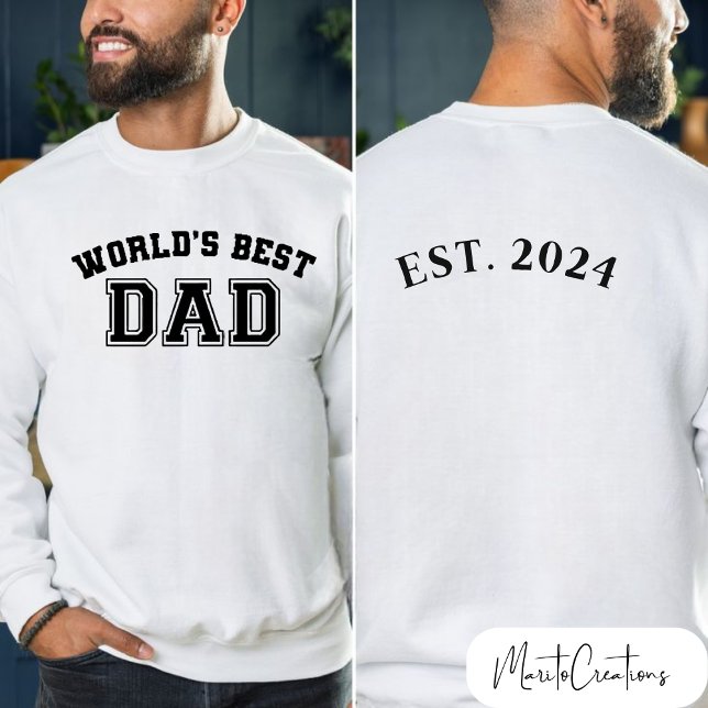 Moletom sweater for dad world's best dad, personalized  (Criador carregado)
