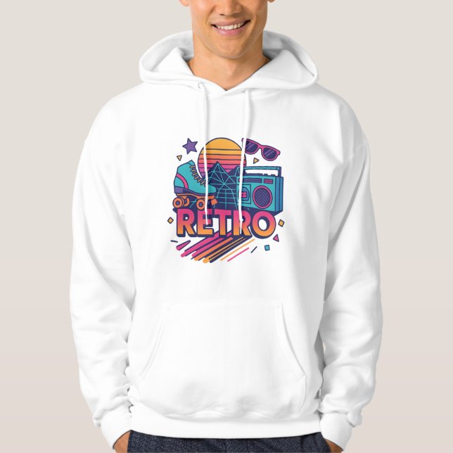 Moletom  Sweatshirt à Capuche Homme Rétro Années 80 (Frente)