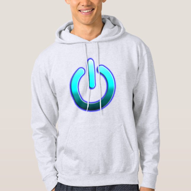 Moletom Sweatshirt básica de capuz com capuz, de potência  (Frente)