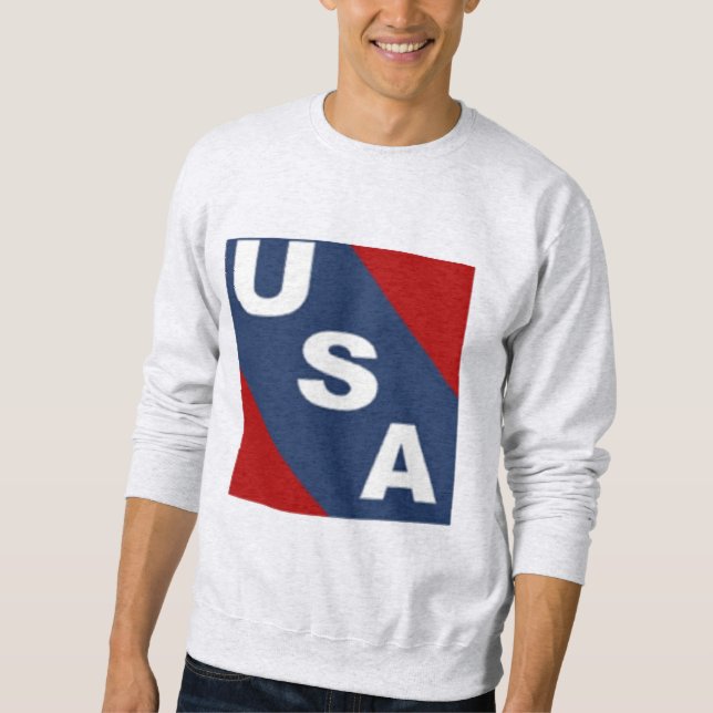 Moletom Sweatshirt cendre homme  USA (Frente)