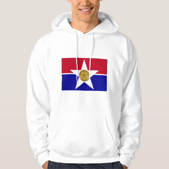 Moletom Sweatshirt com bandeira de Dallas, EUA (Frente)