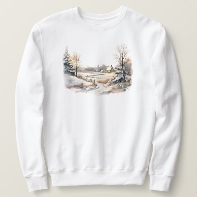 Moletom Sweatshirt Da Cena De Inverno (Frente do Design)