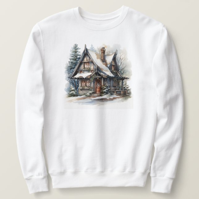 Moletom Sweatshirt de Cabina de Natal (Frente do Design)