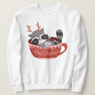 Moletom Sweatshirt de Natal Racoon