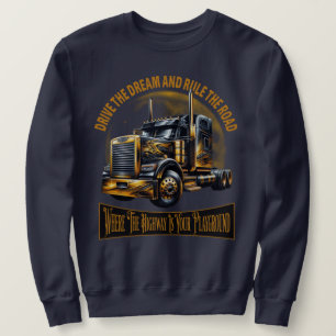 Moletom Sweatshirt De Semi Truck Driver
