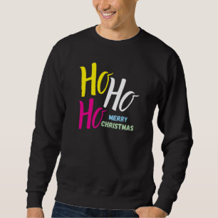 Moletom Sweatshirt: Ho Ho Ho Merry Christmas (preto)