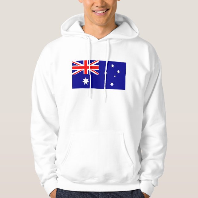 Moletom Sweatshirt Hooded com bandeira da Austrália (Frente)