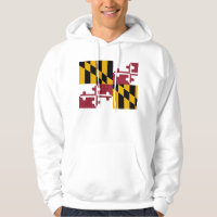Sweatshirt Hooded com bandeira de Maryland