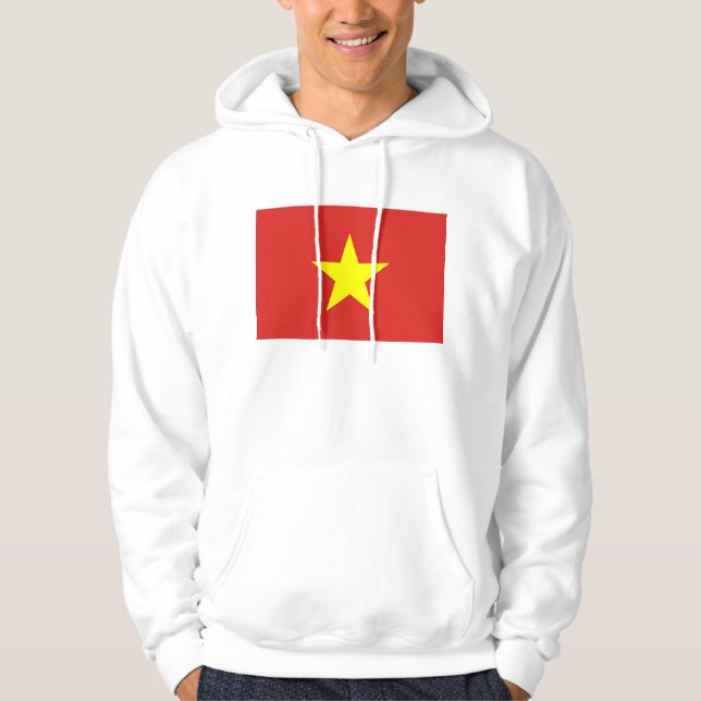 Moletom Sweatshirt Hooded com Bandeira do Vietname (Frente)