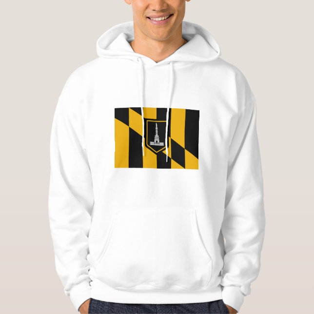 Moletom Sweatshirt Hooded com Flag de Baltimore, Maryland (Frente)
