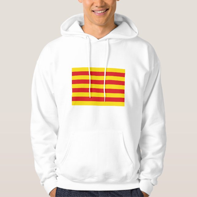 Moletom Sweatshirt Hooded com pavilhão da Catalunha (Frente)