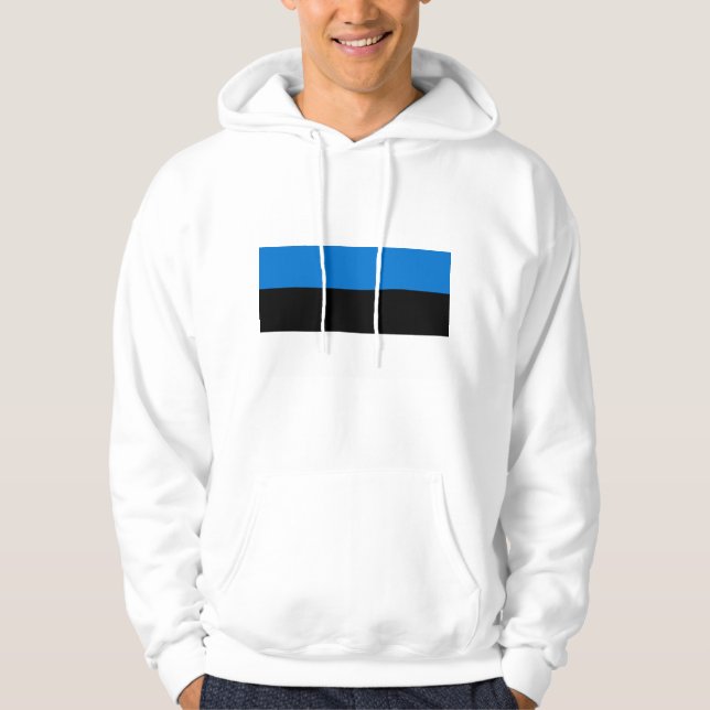 Moletom Sweatshirt Hooded com pavilhão da Estônia (Frente)