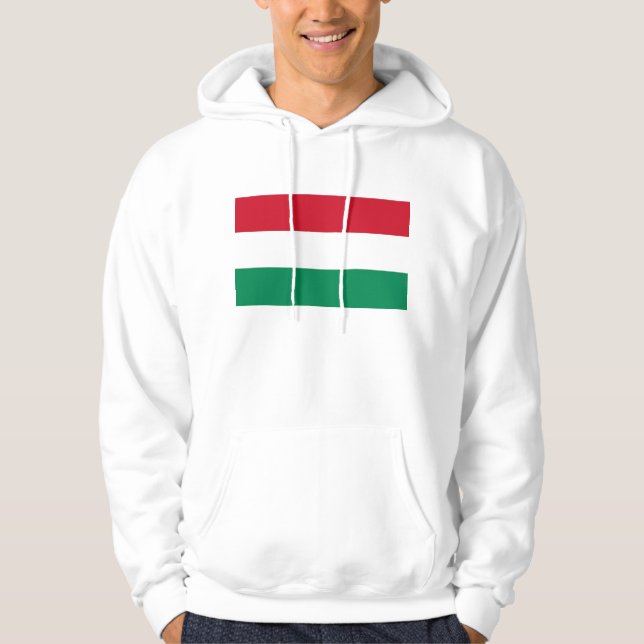 Moletom Sweatshirt Hooded com pavilhão da Hungria (Frente)