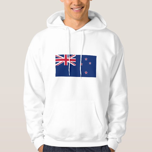 Moletom Sweatshirt Hooded com pavilhão da Nova Zelândia (Frente)