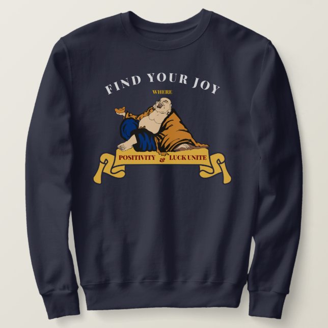 Moletom Sweatshirt Sortudo Buda (Frente do Design)