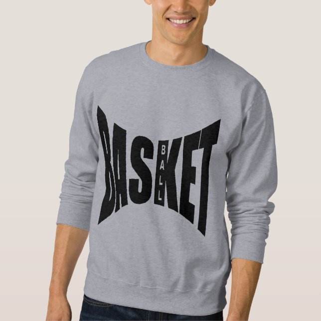 Moletom Sweet shirt gris  BASKET  BALL (Frente)