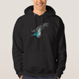 Moletom T-rex Blue Monk Parakeet, Engraçados memes de Birb