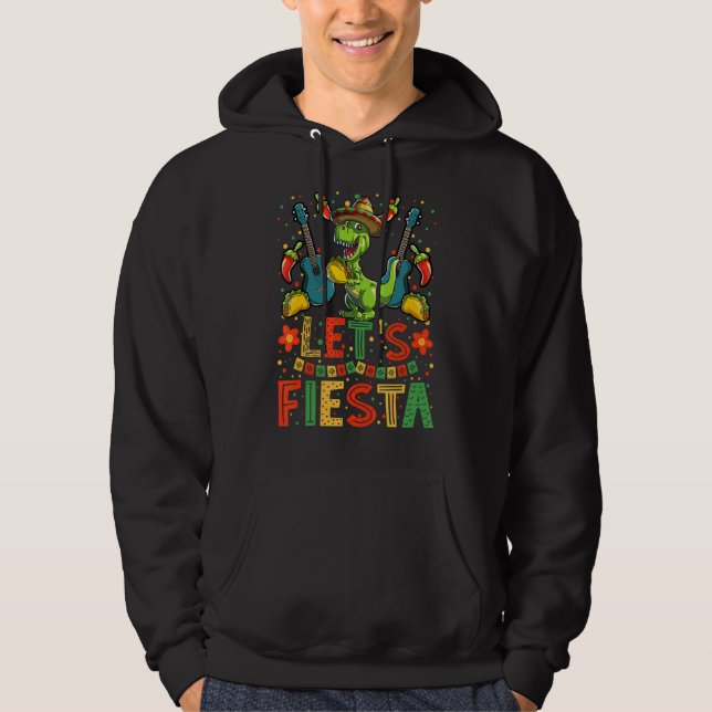 Moletom T Rex Dino Cinco De Mayo Taco Meninas Meninas Mex (Frente)