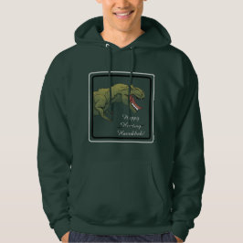 Moletom T-Rex Dinossaur Hanukkah Unisex Hoodie