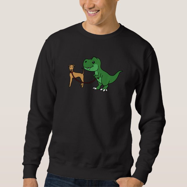 Moletom T Rex Dinossauro Andando Cachorro Ruivo (Frente)